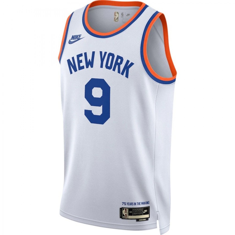 Men's New York Knicks RJ Barrett #9 White 2021/22 Swingman Jersey - Classic Edition-Pro Kit Vault | Brand New 26/27 Sports Jerseys